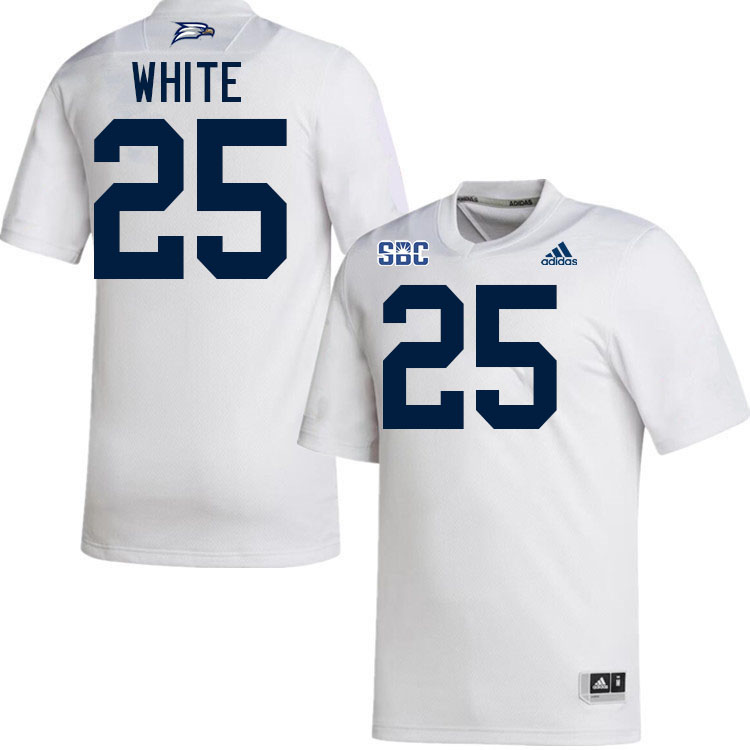 #25 Jalen White Georgia Southern Eagles Jerseys|Apparels Football Stitched-White